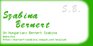 szabina bernert business card